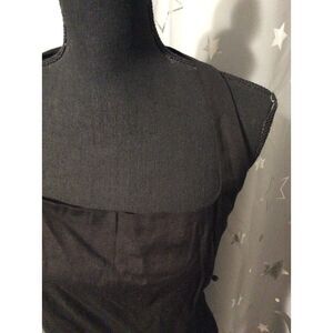 New Asos Design Size 6 Black Halter Dress Womens Linen blend Mini